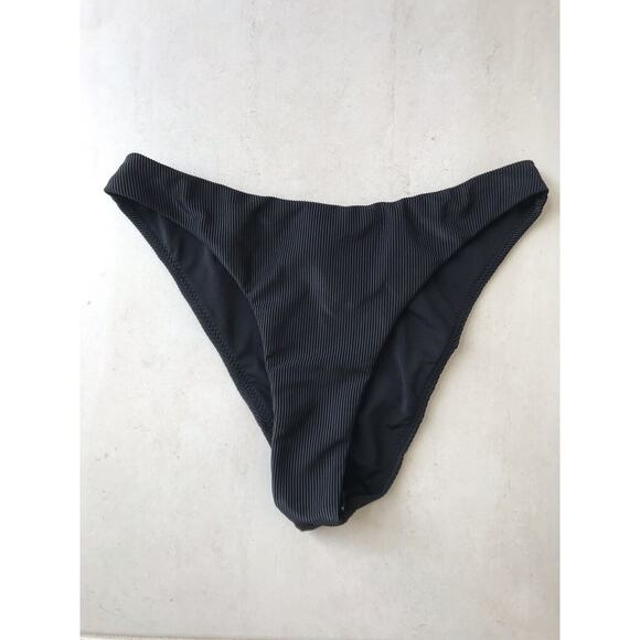 Good American Better Bikini Bottom Full Coverage Ribbed - Picture 1 of 7
